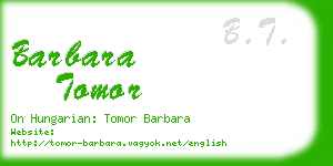 barbara tomor business card